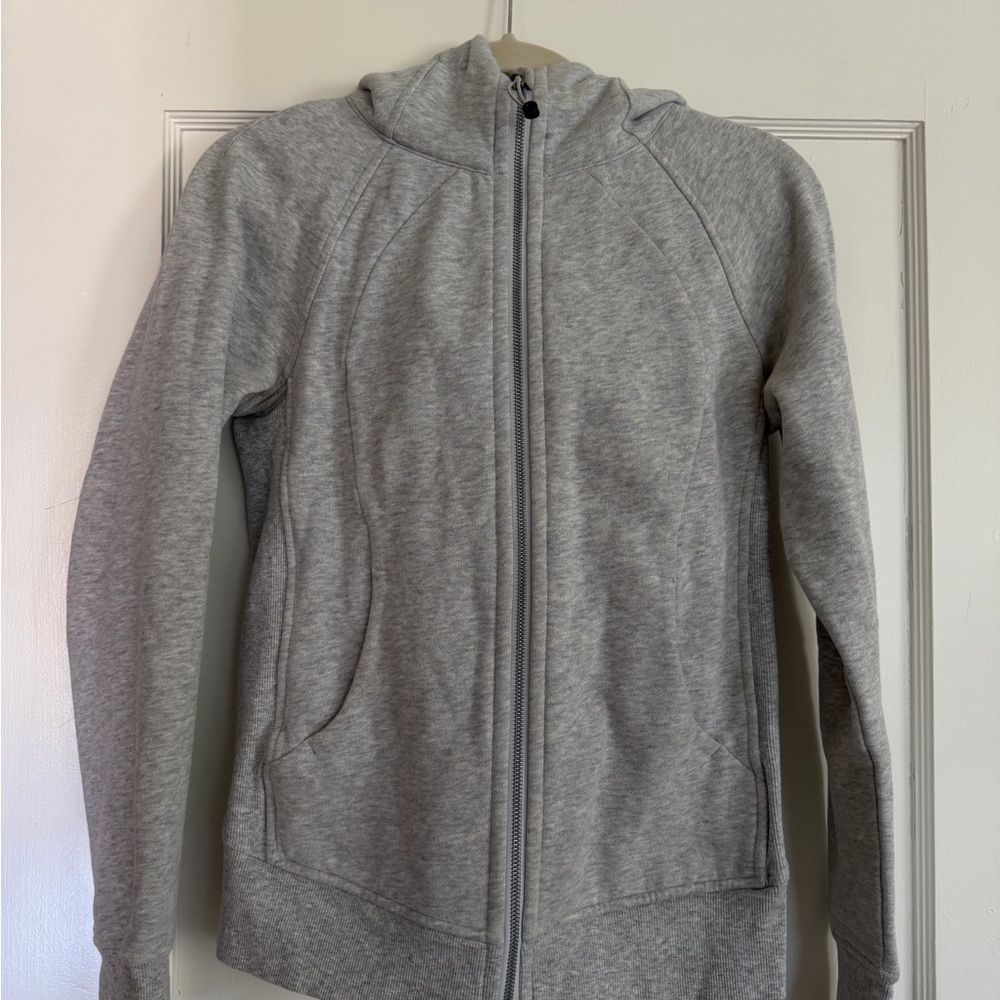 Lululemon Athletica Light Gray Zip-Up Hoodie